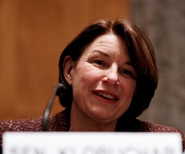 amy klobuchar speaks at hearing