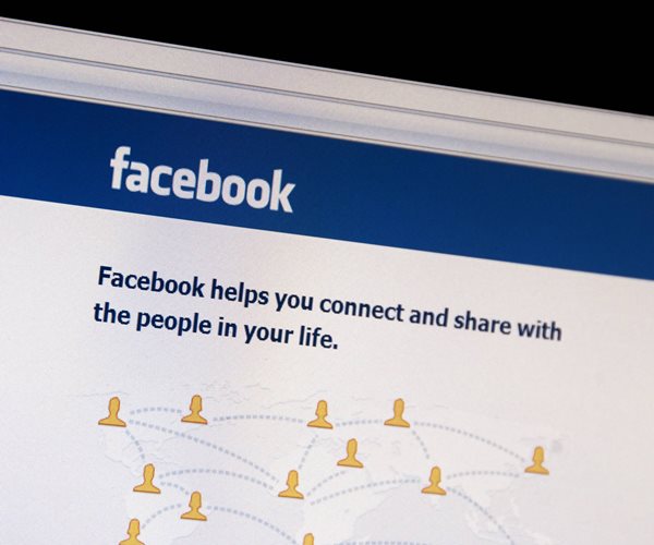 
Facebook homepage on computer screen
