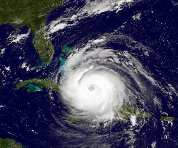 hurricane irma is shown in a satellite image