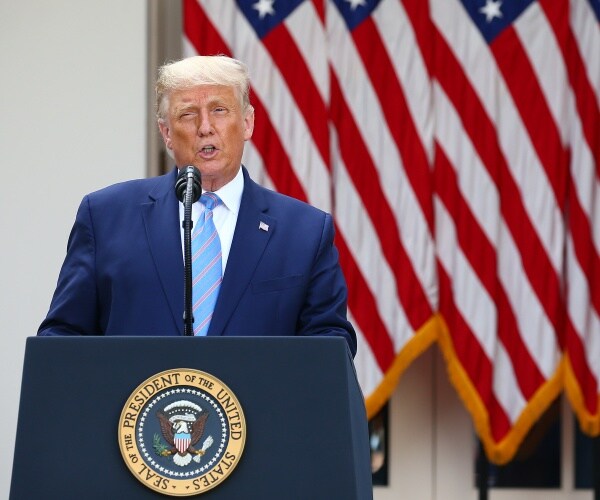 donald trump speaks in rose garden