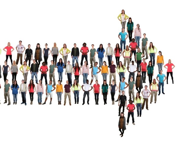 different kinds of people form arrow