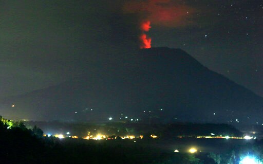 Bali Volcano Hurls Ash for Second Time in a Week