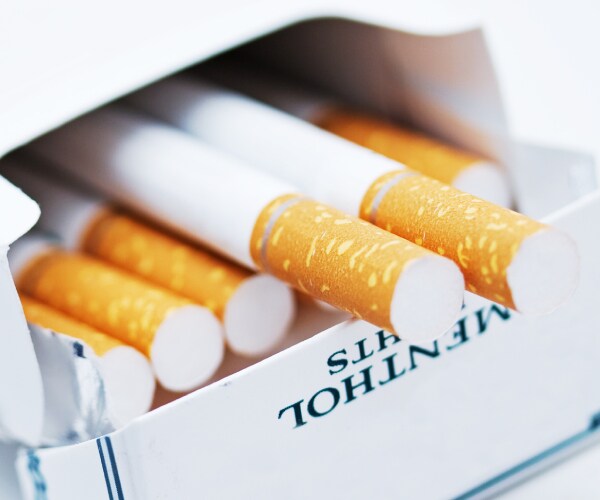 a pack of methol light cigarettes