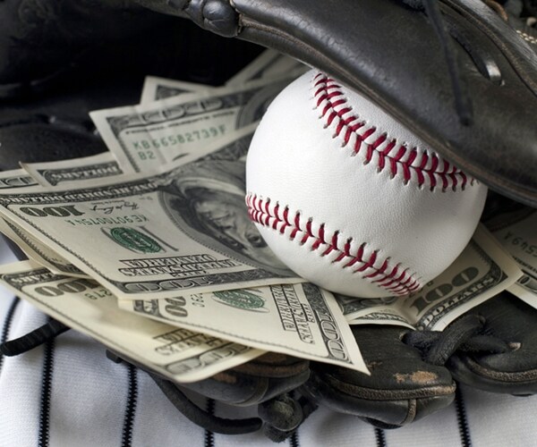 baseball glvoe and cash