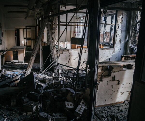 a damaged room at a children's hospital