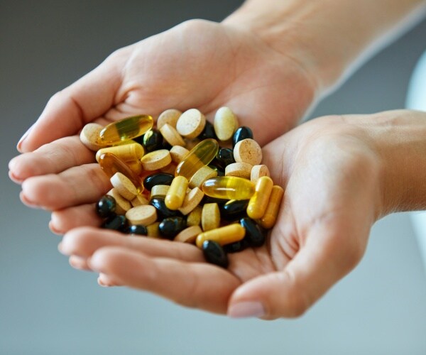 handful of vitamins