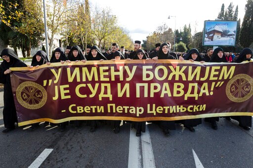 Several Thousand Protest Church Bill in Montenegro