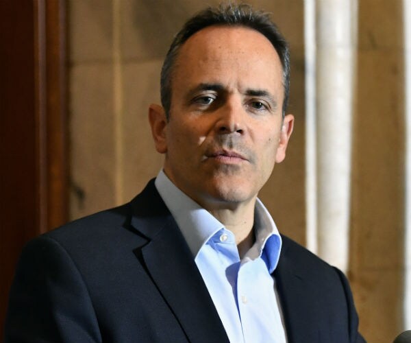  Matt Bevin speaks with reporters as he conceded the gubernatorial race to democrat Andy Beshear in Frankfort, Ky.