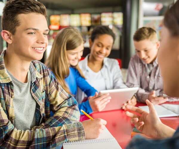 A group of teenagers