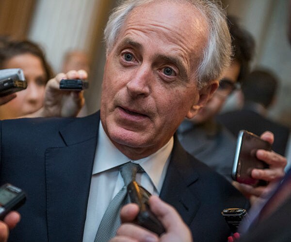 Corker: Taking Trump Re-election Plans 'With a Grain of Salt'
