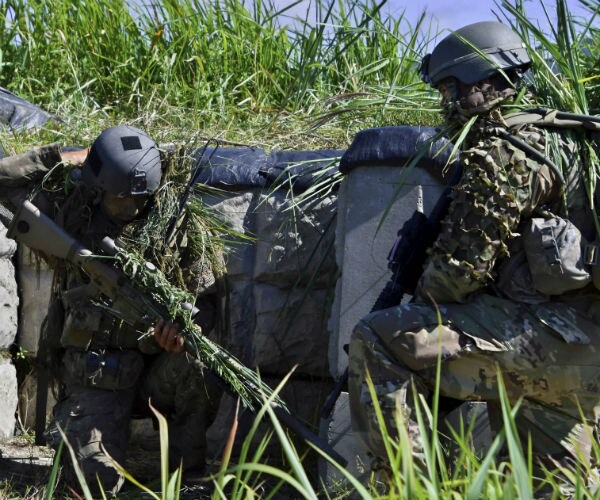 us forces are shown in a joint military training operation