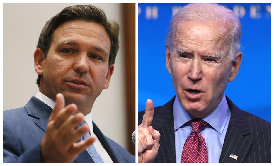 Florida's GOP Gov. DeSantis Takes Aim at Biden: 'Do Your Job'