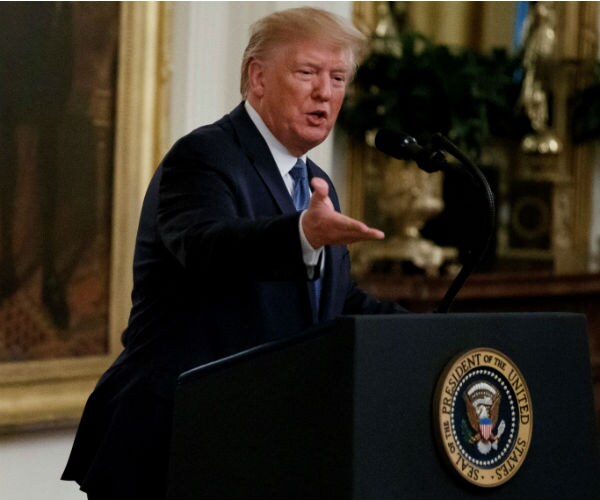us president donald trump in east room of the white house 