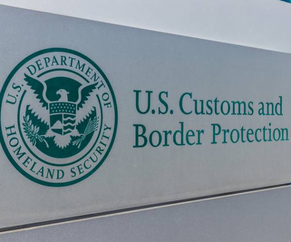 customs and border protection sign