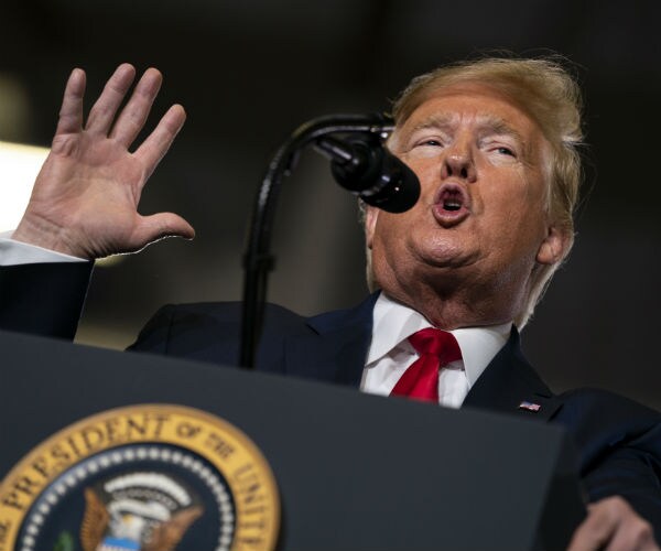 donald trump is shown speaking in wildwood, new jersey