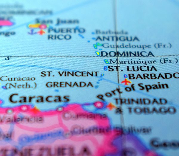 map of southern caribbean sea