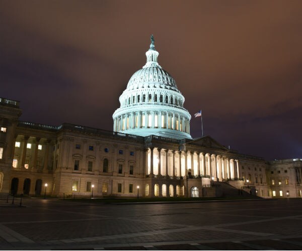 us capitol at night