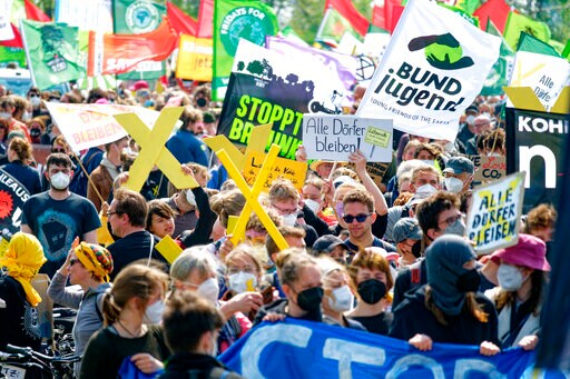 Thousands Protest Plan to Raze German Village for Coal Mine