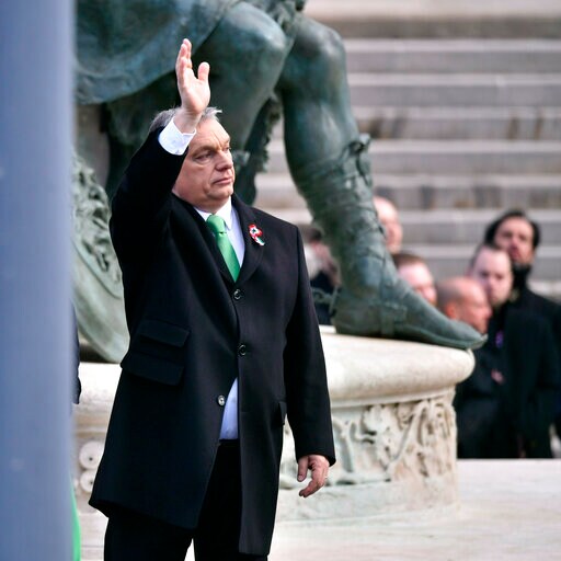 The Latest: EU Parliament Bloc Suspends Hungary's Fidesz