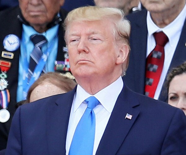 us president donald trump at d day ceremony in normandy 