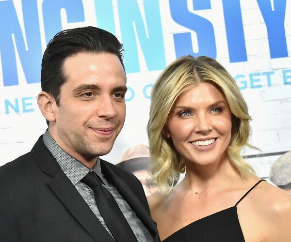 nick cordero and amanda kloots pose for photo on red carpet