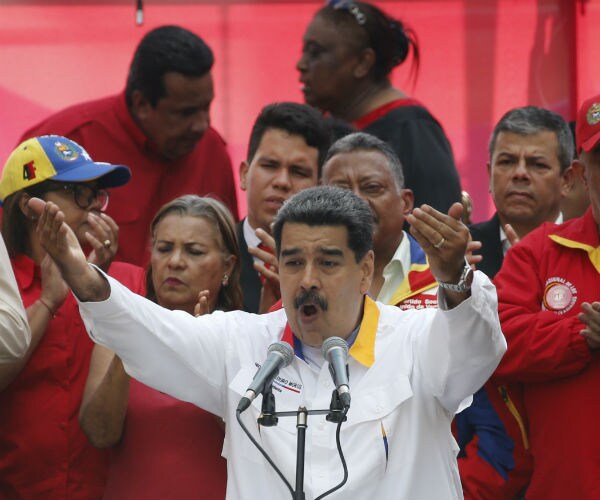 Nicolás Maduro is shown