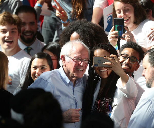 sen bernie sanders campaigning in richmond california  