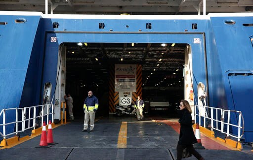 Greek Ferries Tied up in Port During 24-hour Seamen's Strike