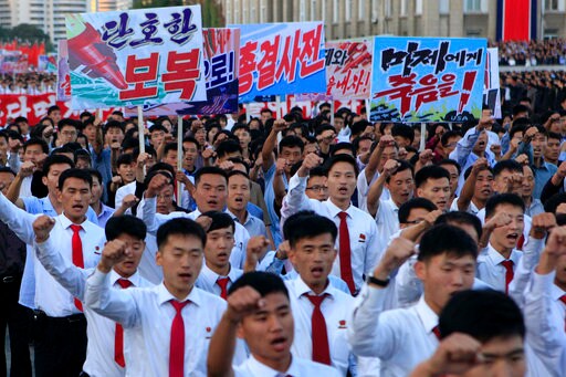 North Korea Stages Anti-US Rally in Battle with Trump