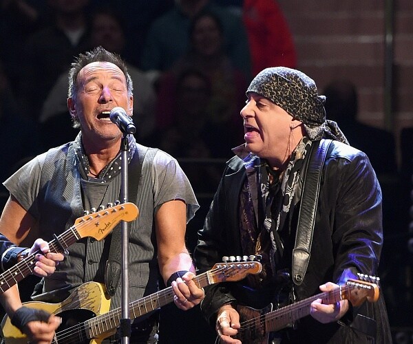 bruce springsteen and steven van zandt perform onstage