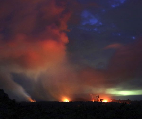 Giant Rocks Spewing from Hawaii Volcano Summit