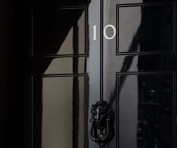 the door of 10 downing street