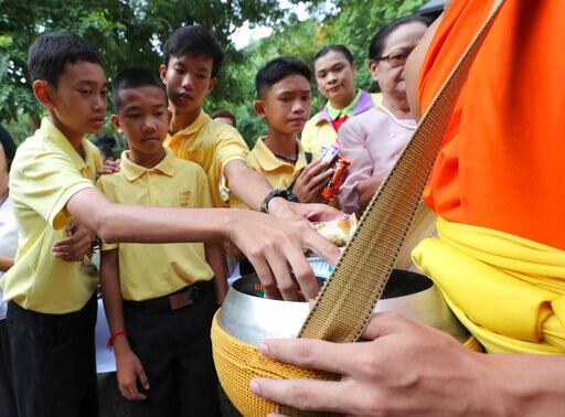 Thai Cave Boys Mark Year since Ordeal with Buddhist Rites