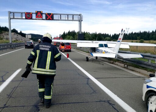 Small Plane Makes Emergency Highway Landing in Croatia