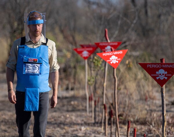 Prince Harry Walks through Angola Mine Field, Echoing Diana