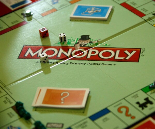 a monopoly board game is displayed