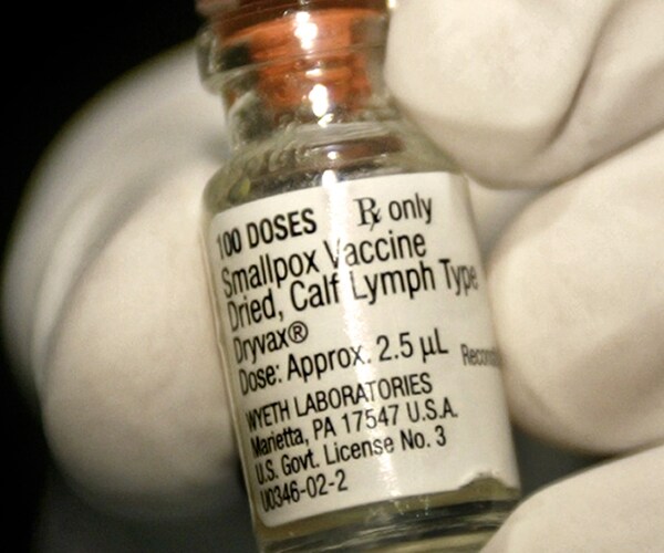 a vial of smallpox vaccine