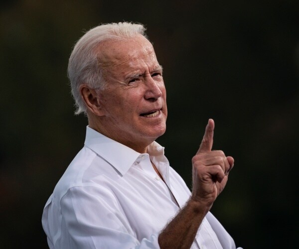 joe biden talks to crowd