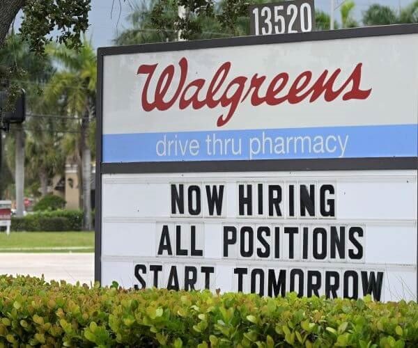 Walgreens hiring sign