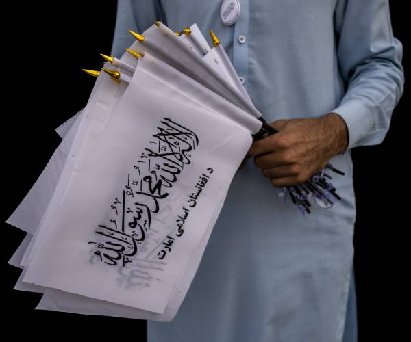 Taliban Flag Rises over Seat of Power on Fateful Anniversary