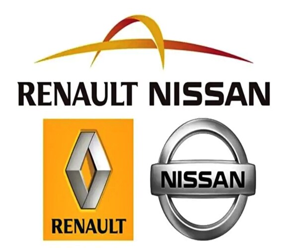 logo of renault and nissan and  mitsubishi alliance