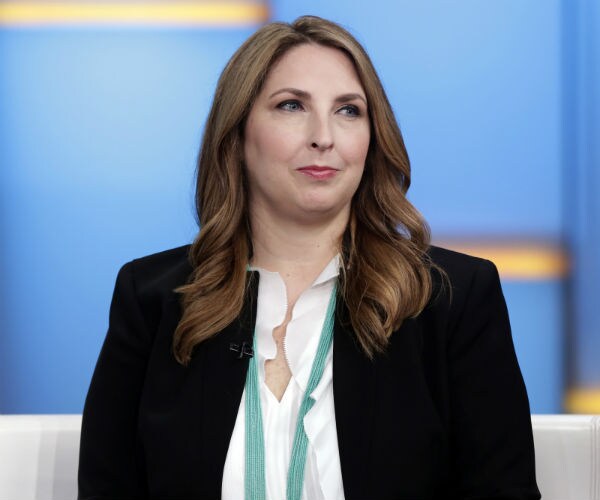 rnc chairwoman ronna mcdaniel is shown during an interview on fox and friends