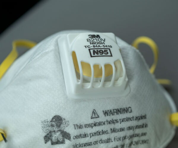 an n95 mask is shown