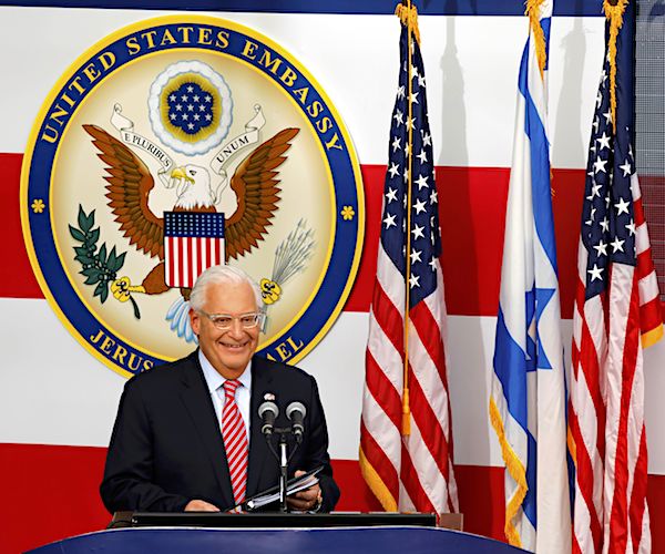 US Amb to Israel: 'Republicans Support Israel More Than Dems'