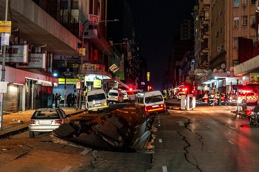 Suspected Gas Explosion in Johannesburg Rips Open Roads and Flips Cars During Rush Hour, Injuring 9