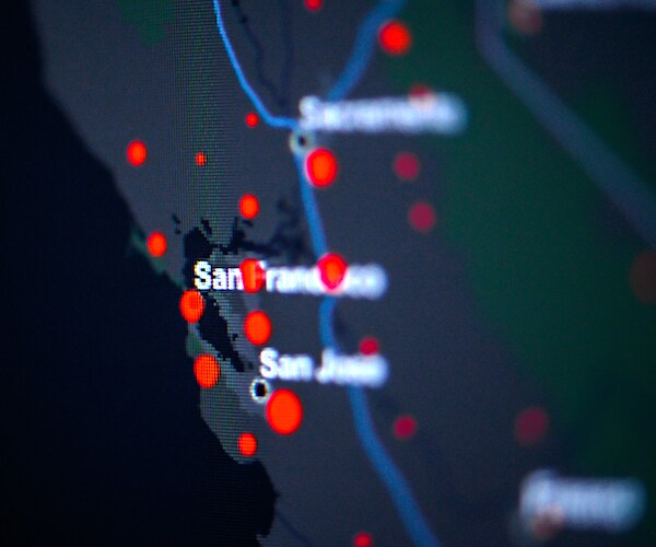 a graphic showing the map of northern california with coronavirus impacts