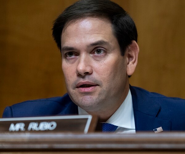 sen. marco rubio questions someone at a hearing