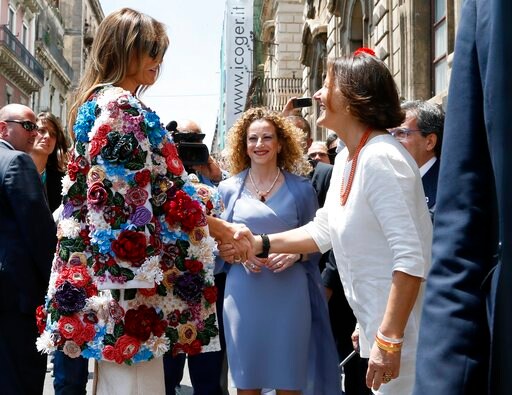 Melania Trump Wears $51K Dolce & Gabbana Jacket in Sicily