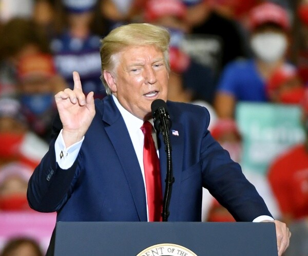 president donald trump at campaign rally