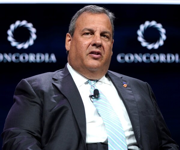 chris christie speaks onstage